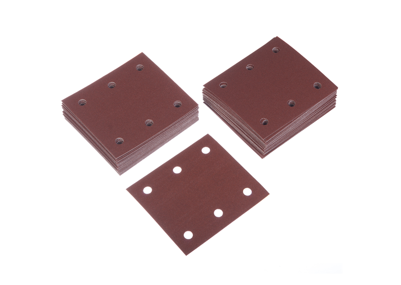 Papier abrafif velcro 114 x 102 mm (6 ouvertures) grain, 180, 50 pièces Makita P-42472