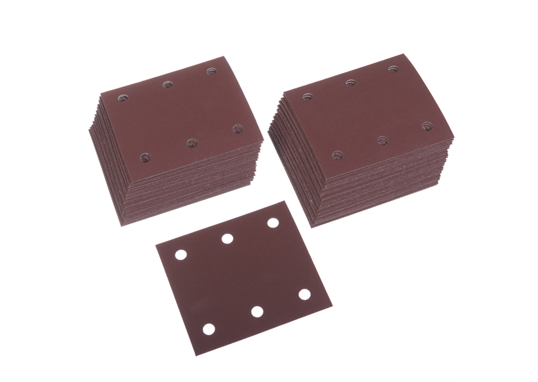 Papier abrafif velcro 114 x 102 mm (6 ouvertures) grain, 320, 50 pièces Makita P-42494