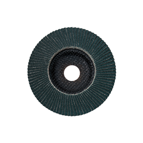 Plateau de ponçage lamellaire 125 × 22,2 mm, P40, zircone, oblique Metabo 624275000