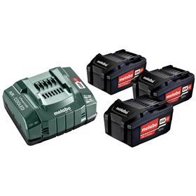Kit de 3 batteries 18V Li-Ion 5.2Ah et chargeur ASC 30-36V Metabo 685048000