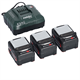 Ensemble de 3 batteries 4.0Ah + 1 chargeur ASC 55 Metabo 685049000_P
