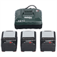 Ensemble de 3 batteries 4.0Ah + 1 chargeur ASC 55 Metabo 685049000_P