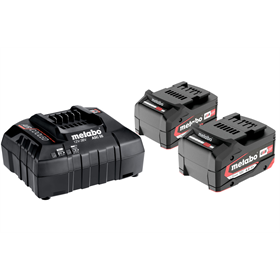 Ensemble de 2 batteries 18V Li-Power 4.0Ah avec chargeur ASC 30-36V Metabo 685050000