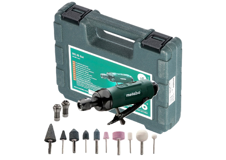 Set meuleuse droite à air comprimé Metabo DG 25 Set