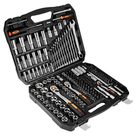 Coffret de clés à douilles 1/2", 3/8", 1/4", 219 pcs, CRV Neo 10-076