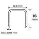 Agrafes galvanisées pour 14-572, GA21, type 80 (380), 16 mm, 4 000 Neo 14-615