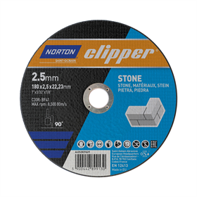 Disque à tronçonner pierre 180 x 2,5 mm Norton C30R-180x2.5x22.2-T41 NOR-Clipper