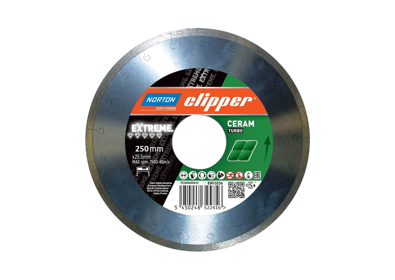 Disque diamant 250x25,4mm Norton Extreme Ceramic