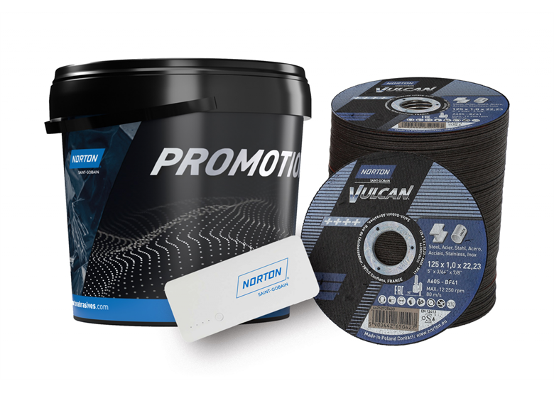 Disque à tronçonner 41 125 x 1,0 mm (100 pcs.) + écouteur sans fil Norton METAL/INOX VULCAN