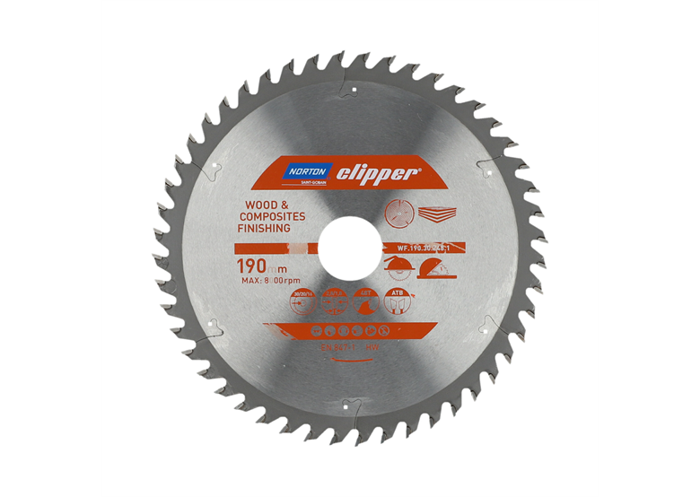 Lame pour scie widia 190x30/20/16mm Norton WF.190.30.Z48.1