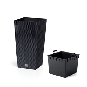 Pot de fleurs RATO SQUARE - anthracite Prosperplast DRTS300-S433