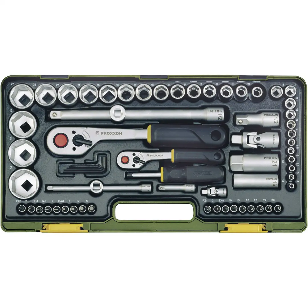 Clés à douilles 1/4", 1/2", jeu de 65 éléments Proxxon PR23286