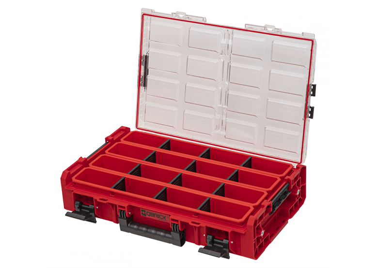 Organiseur à outils avec de longs compartiments Qbrick System ONE 2.0 ORGANIZER XL LONG BIN RED Ultra HD