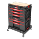 Ensemble de caisses à outils avec tiroirs sur plateforme de transport Qbrick System ONE 2.0 WORKSHOP DRAWERS SET nr 4