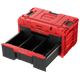 Ensemble de caisses à outils avec tiroirs sur plateforme de transport Qbrick System ONE 2.0 WORKSHOP DRAWERS SET nr 5 RED Ultra HD Custom