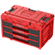 Ensemble de caisses à outils avec tiroirs sur plateforme de transport Qbrick System ONE 2.0 WORKSHOP DRAWERS SET nr 5 RED Ultra HD Custom