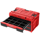 Ensemble de caisses à outils avec tiroirs sur plateforme de transport Qbrick System ONE 2.0 WORKSHOP DRAWERS SET nr 5 RED Ultra HD Custom