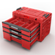 Caisse à outils avec tiroirs Qbrick System PRIME DRAWER 3 TOOLBOX EXPERT RED Ultra HD Custom