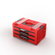 Caisse à outils avec tiroirs Qbrick System PRO 2.0 DRAWER 3 TOOLBOX PROFI EXPERT RED Ultra HD Custom
