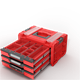 Caisse à outils avec tiroirs Qbrick System PRO 2.0 DRAWER 3 TOOLBOX PROFI EXPERT RED Ultra HD Custom