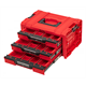 Ensemble de caisses à outils avec tiroirs sur plateforme de transport Qbrick System PRO 2.0 DRAWER SET EXPERT RED Ultra HD