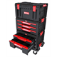 Ensemble de caisses à outils avec tiroirs sur plateforme de transport Qbrick System PRO DRAWER Workshop SET 2