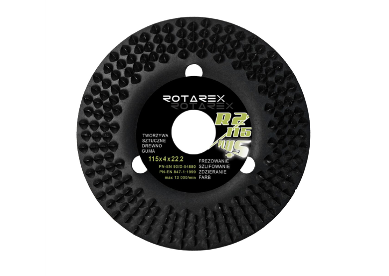 Disque râpe oblique premium Rotarex BLACK MAMBA R2/115 plus+