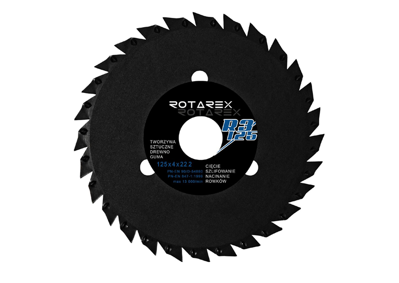 Disque râpe scie Rotarex BLACK MAMBA R3/125