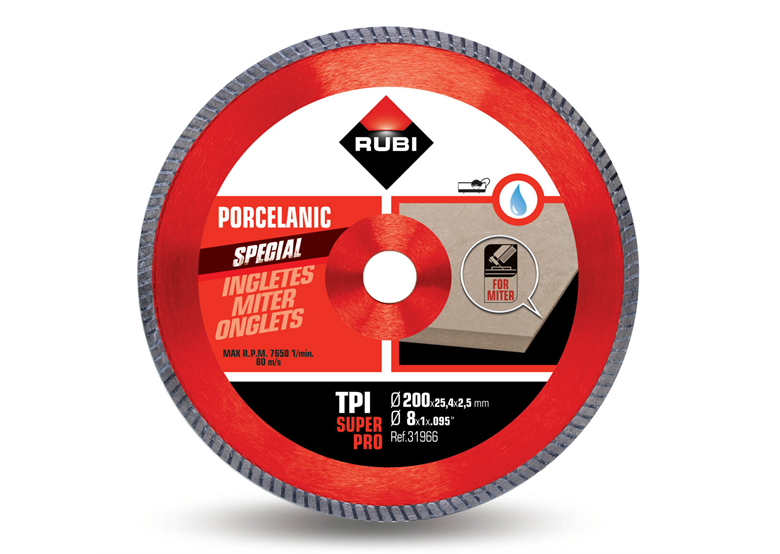 Disque diamant 200x25,4mm Rubi TPI 200 SUPERPRO