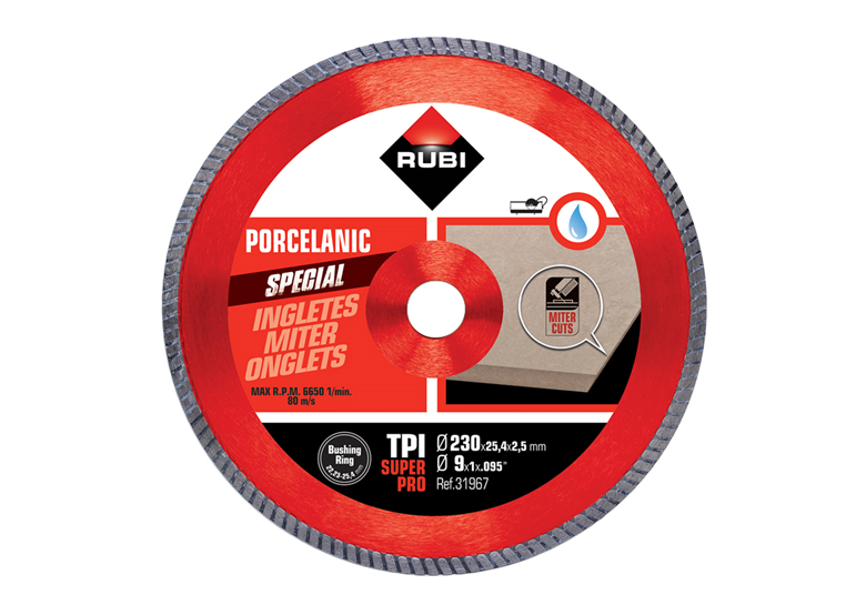 Disque diament 230x25.4mm Rubi TPI 230 SUPERPRO