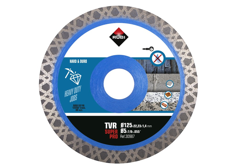 Disque diament  125x22.2mm Rubi TVR 125 SUPERPRO