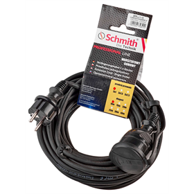 Rallonge électrique 3x2,5mm, 20m, noir Schmith SPPLJ-3-20