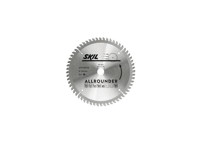 Disque à scie circulaire 2610395706 SKIL, diamètre 184 mm Skil 2610395706