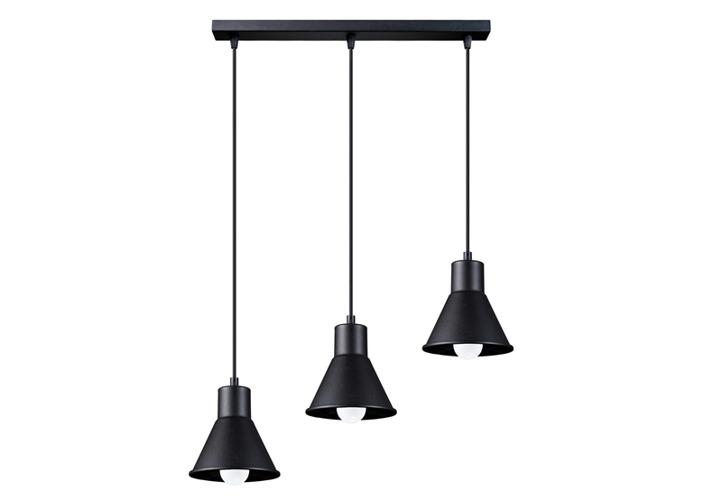 Suspension TALEJA 3 noir [E27] Sollux Lighting Crimson