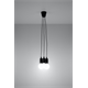 Suspension DIEGO 3 noir Sollux Lighting Nickel
