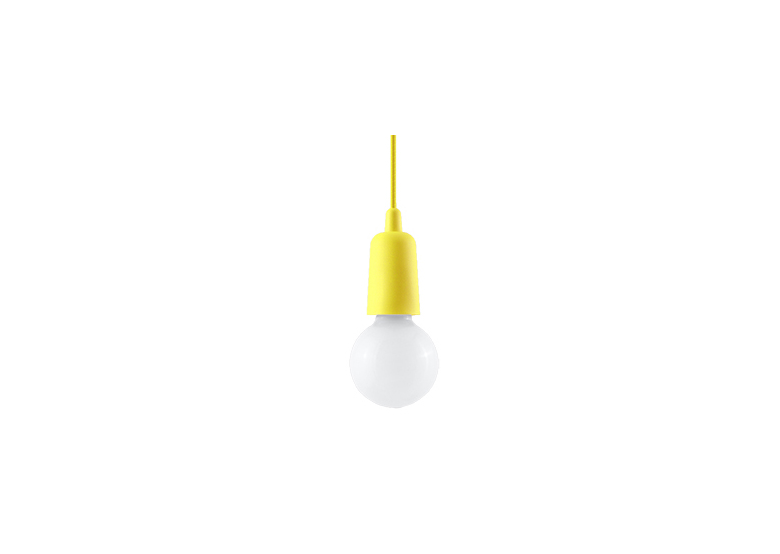 Suspension DIEGO 1 jaune Sollux Lighting Nickel