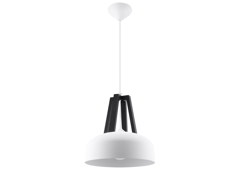 Suspension CASCO blanc/noir Sollux Lighting Peach Puff