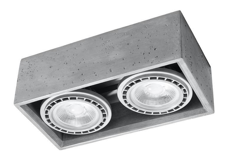 Plafonnier QUATRO 2 béton Sollux Lighting Persian Indigo