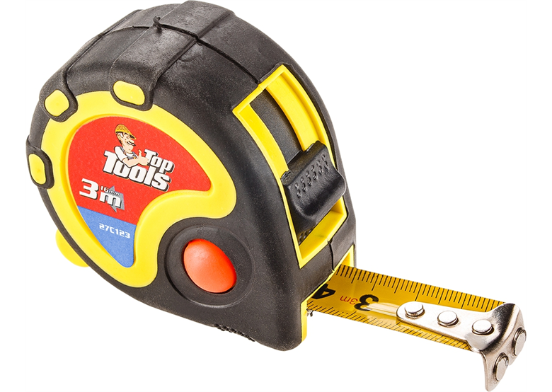 Mètre ruban acier inoxydable 3m x 16mm Top Tools 27C123