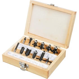 Coffret fraises en carbure, tige 8mm, 12pcs. Verto 60H010