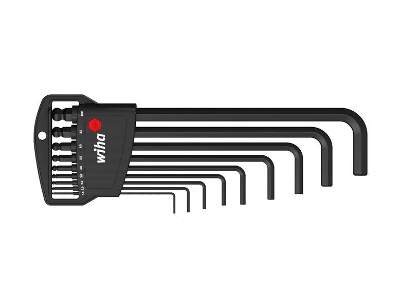 Jeu de 9 clés Allen avec support Classic noir Wiha WH-03879