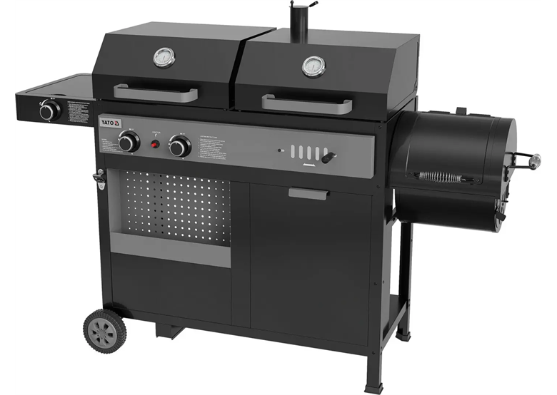 Barbecue à gaz et à charbon avec fumoir Yato YG-20038