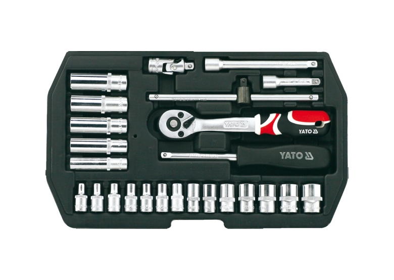 Kit d'outils 1/4” 25 pièces Yato YT-1446