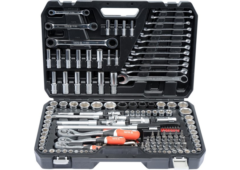 Clés à douille 1/2", 3/8", 1/4", jeu de 150 pièces Yato YT-38811
