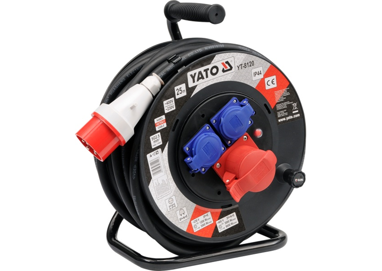 Rallonge de batterie d'alimentation 25 m, 5G2,5 mm 230/400 V Yato YT-8120