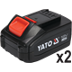 Perceuse-visseuse à percussion Yato YT-82791 2x3.0Ah